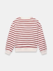 Mint Velvet White Stripe Blouson Sweatshirt - Image 7 of 7