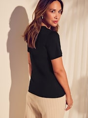 Myleene Klass Black 100% Cotton T-Shirt - Image 2 of 7