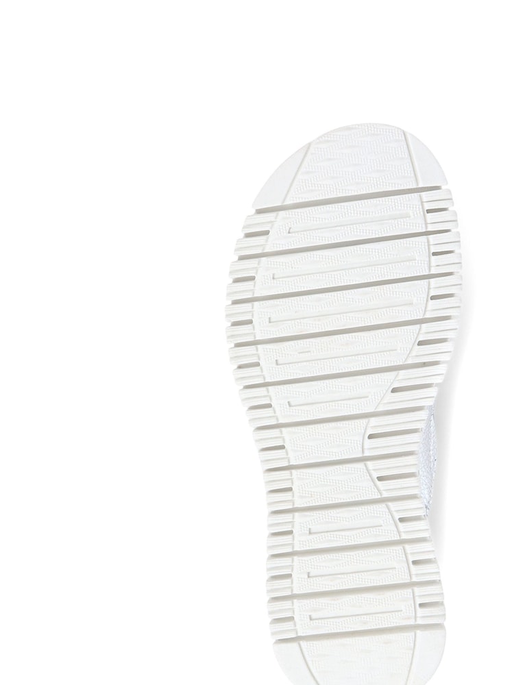 Pavers Silver Leather Platform Sliders - Image 5 of 5