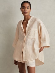 Camisa de manga holgada de lino 100% Winona de Reiss - Imagen 1 de 6
