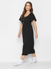 PixieGirl Petite Black Button Down Midi Dress - Image 1 of 4