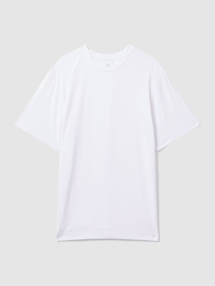 Reiss White Che CHÉ Studios Crew Neck T-Shirt with TENCEL™ Fibers - Image 2 of 3
