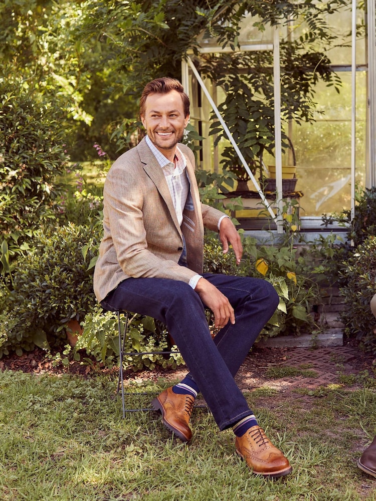 Joules Slim Fit Wool/Linen Blazer - Image 1 of 9