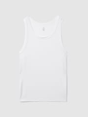 Reiss White Che CHÉ Studios Crew Neck Vest with TENCEL™ Fibers - Image 2 of 3