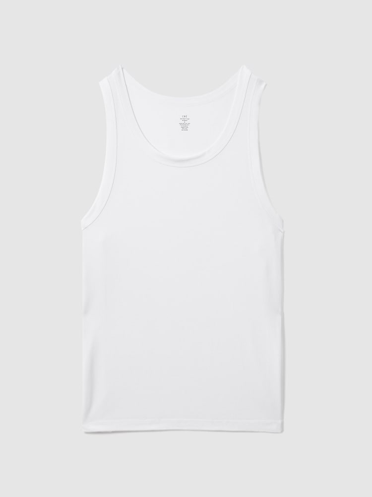 Reiss White Che CHÉ Studios Crew Neck Vest with TENCEL™ Fibers - Image 2 of 3