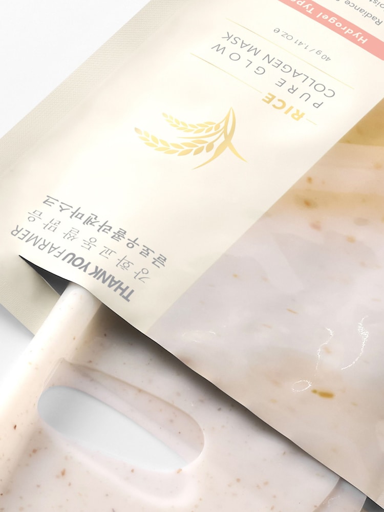THANK YOU FARMER Rice Pure Glow Collagen Hydrogel Masks 4 Piece - Image 16 of 16 THANK YOU FARMER Rice Pure Glow Collagen Hydrogel Masks 4 Piece - Image 16 of 16