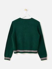 Oliver Bonas Embroidered Crew Neck Knitted Cardigan - Image 2 of 6