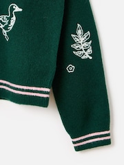 Oliver Bonas Embroidered Crew Neck Knitted Cardigan - Image 5 of 6