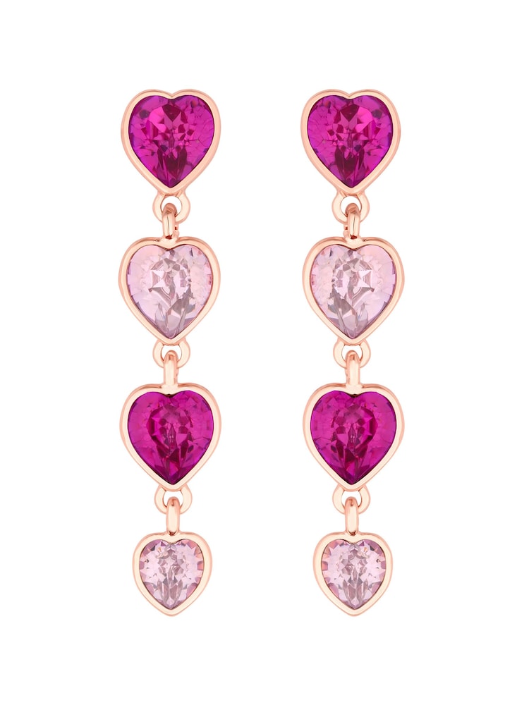 Lipsy Jewellery Gold Tone Heart Earrings - Image 2 of 3