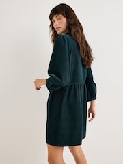 Oliver Bonas Corduroy Zip Up Collared Mini Dress - Kuva 2 / 8