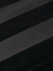 Style Sisters Black Velvet Stripe Throw - Image 2 of 2