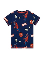 Character Red 100% Cotton Spider-Man 2 Multipack Short Sleeve T-Shirt - Image 3 of 5