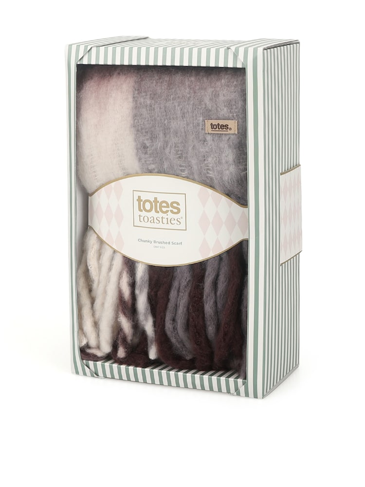 Totes Purple Chunky Brushed Scarf - Image 2 of 5 Totes Purple Chunky Brushed Scarf - Image 2 of 5