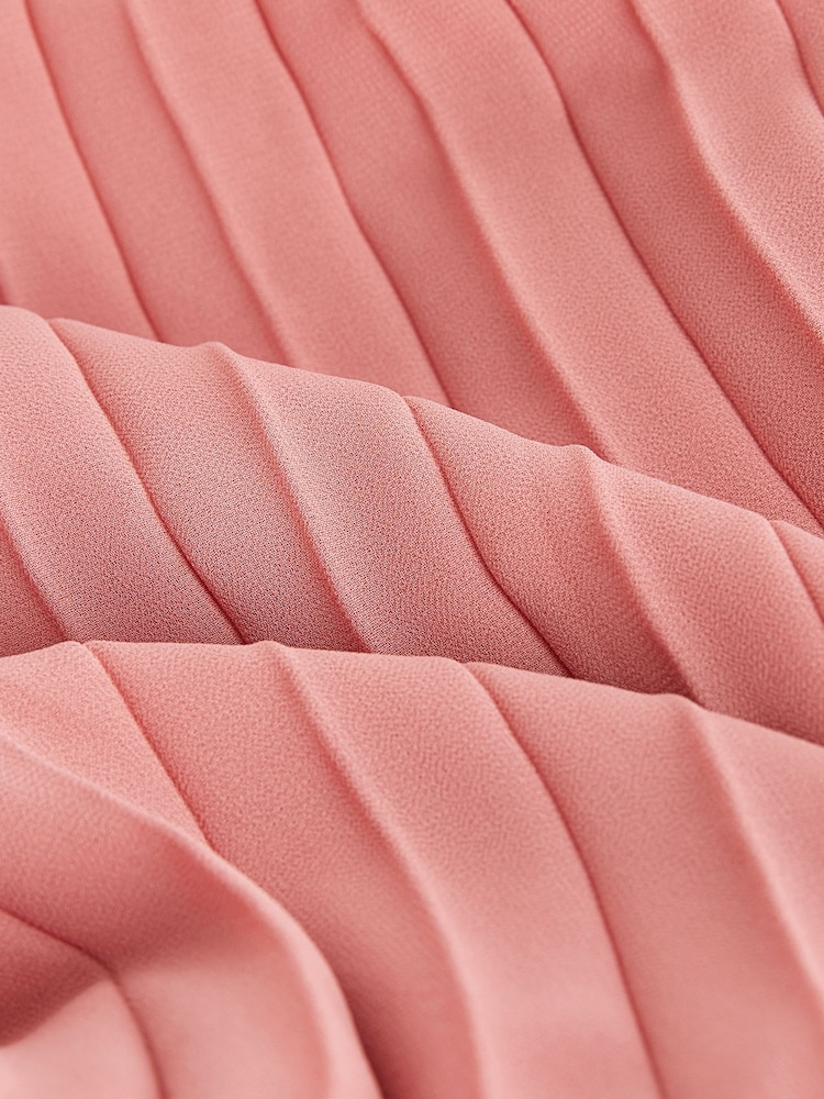 Coral Pink Premium Bead Detail Maxi Dress - Image 4 of 4