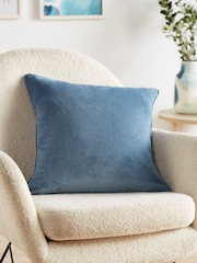 Airforce Blue 45 x 45cm Soft Velour Cushion - Image 1 of 5