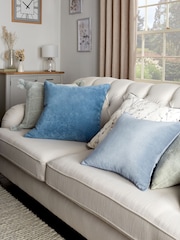 Airforce Blue 45 x 45cm Soft Velour Cushion - Image 2 of 5