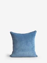 Airforce Blue 45 x 45cm Soft Velour Cushion - Image 3 of 5
