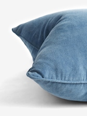 Airforce Blue 45 x 45cm Soft Velour Cushion - Image 4 of 5