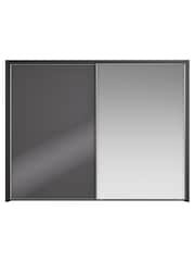 Wiemann Graphite Peyton Glass and Mirror Sliding 2.6m Sliding Semi Fitted Wardrobe - Image 2 of 6