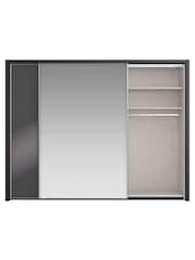 Wiemann Graphite Peyton Glass and Mirror Sliding 2.6m Sliding Semi Fitted Wardrobe - Image 5 of 6