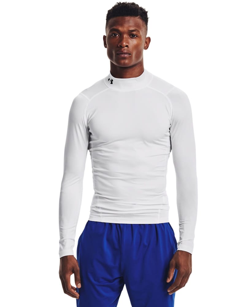 Under Armour White HG Comp Mock T-Shirt - Image 1 of 6 Under Armour White HG Comp Mock T-Shirt - Image 1 of 6