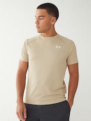 Under Armour Beige Grey Tech Textured T-Shirt - Image 1 of 7