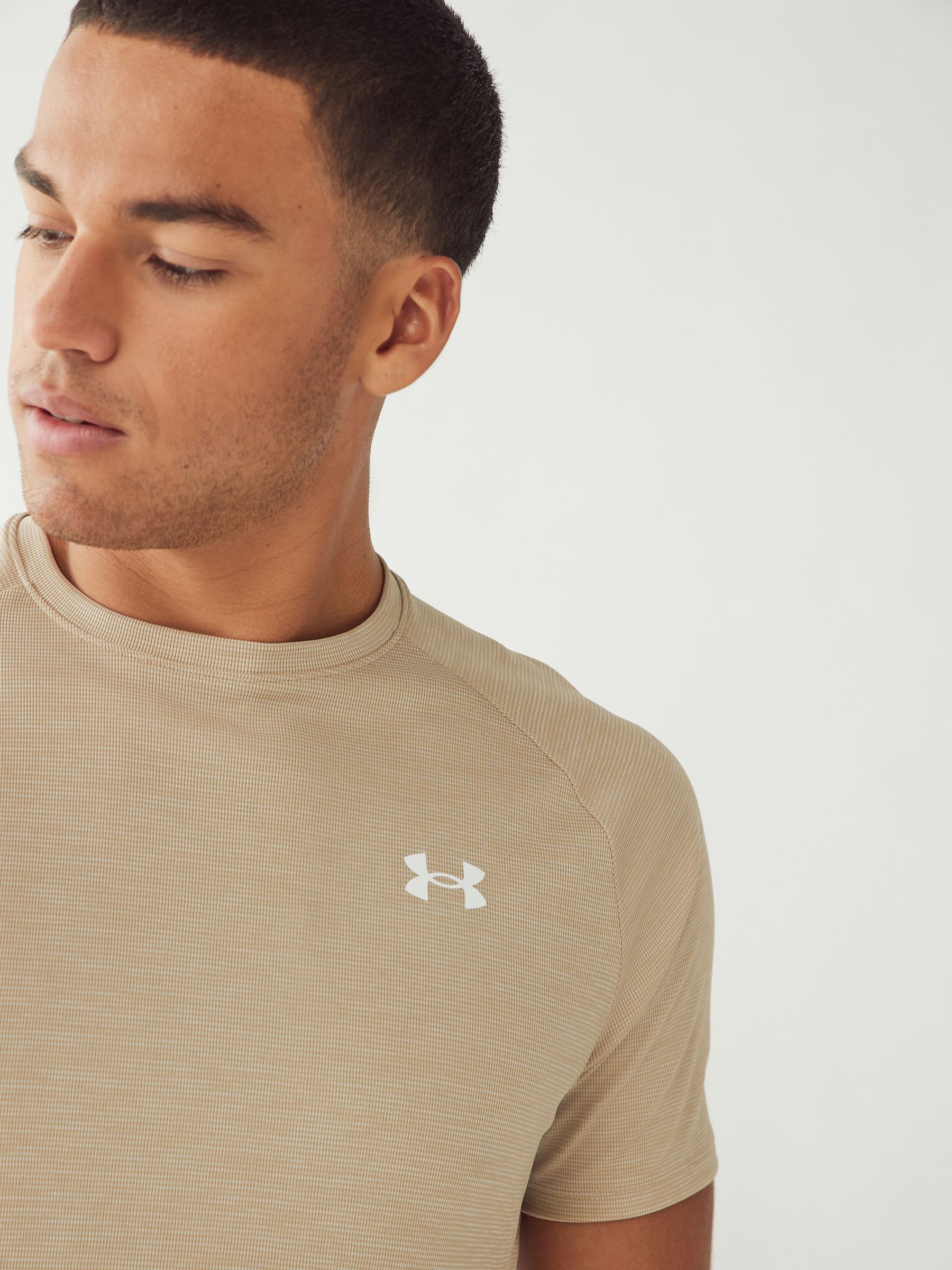 Buy Under Armour Beige Grey Tech Textured T-Shirt from Next USA