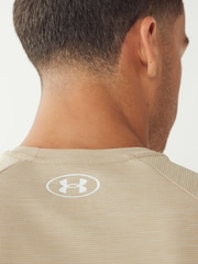 Under Armour Beige Grey Tech Textured T-Shirt - Image 5 of 7