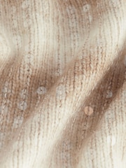 Neutrale Farbe - Pullover mit Spacedye-Streifen und Pailletten - Bild 7 von 7