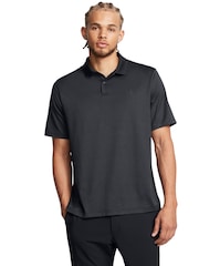 Under Armour Black Golf Perf 3.0 Printed Polo Shirt - Image 1 of 4