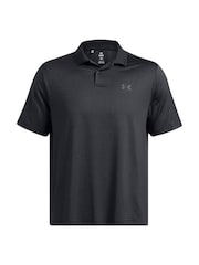 Under Armour Black Golf Perf 3.0 Printed Polo Shirt - Image 3 of 4