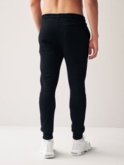 Black Slim Fit Cotton Blend Cuffed Joggers - Image 2 of 5