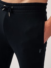 Black Slim Fit Cotton Blend Cuffed Joggers - Image 3 of 5
