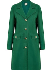 Yumi Green Military Button Through Coat - Image 5 of 5