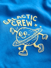 Cobalt Blue Galactic Crew - Camiseta de manga larga con estampado en la espalda (3meses-10años) - Imagen 3 de 4