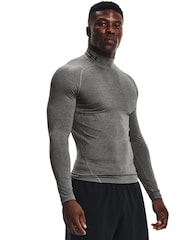 Under Armour Grey HG Comp Mock T-Shirt - Image 4 of 6