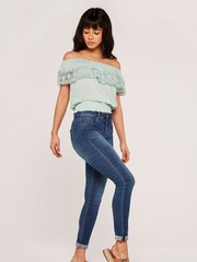 Apricot Blue Sienna Mid Rise Skinny Jeans - Image 3 of 4