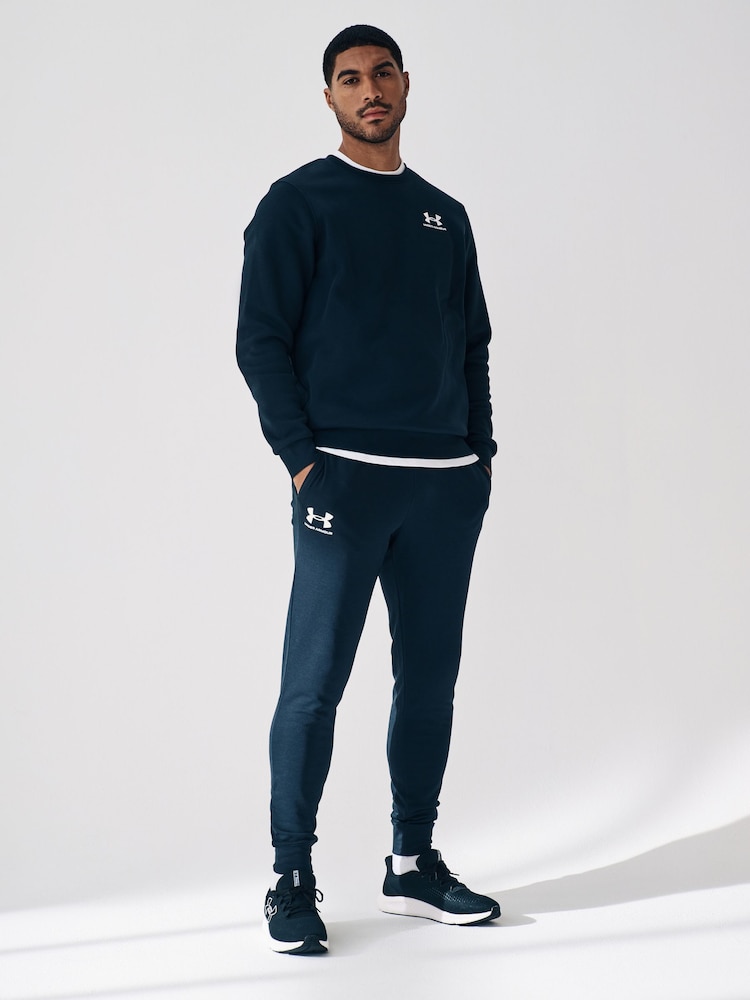 Under Armour Black UA Rival Terry Joggers - Image 2 of 6
