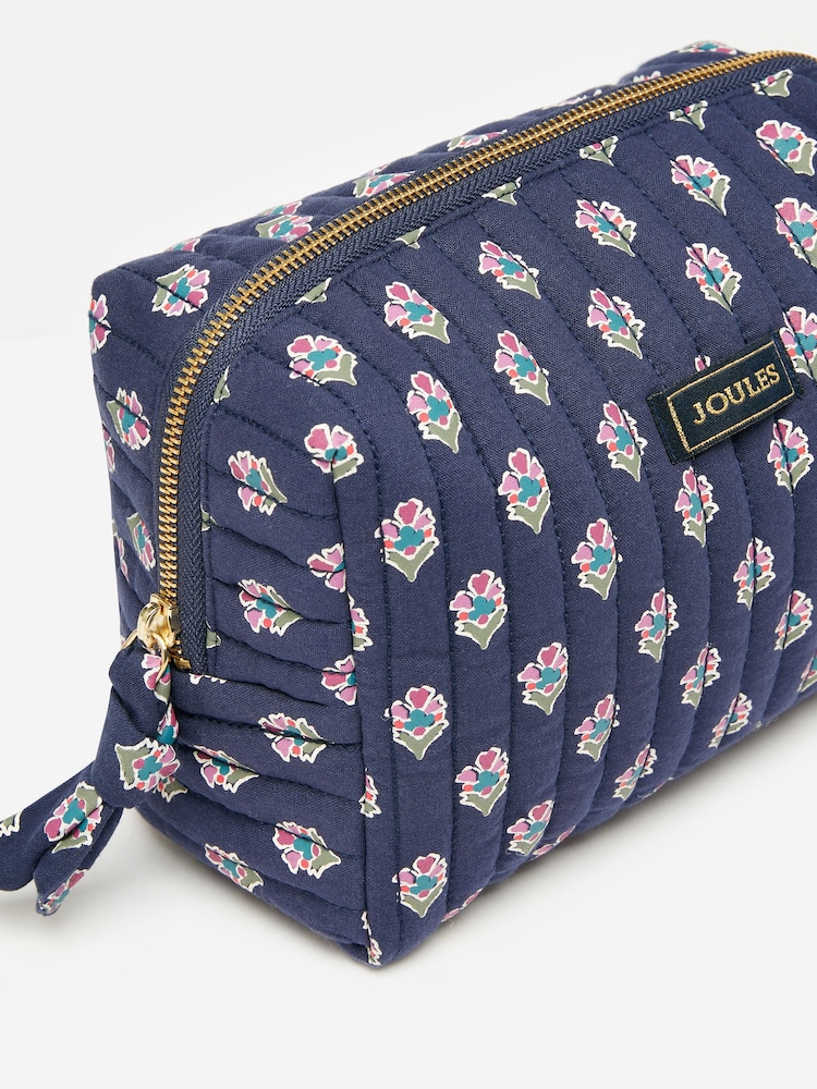 Joules Lillia Navy/Pink Floral Wash Bag - Image 4 of 4