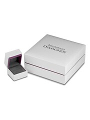 Beaverbrooks 18ct White Gold Diamond Princess Cut Cluster Halo Ring - Image 5 of 5