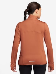 Nike Orange Dri-FIT Swift Element UV Half Zip Running Top - Image 2 of 3