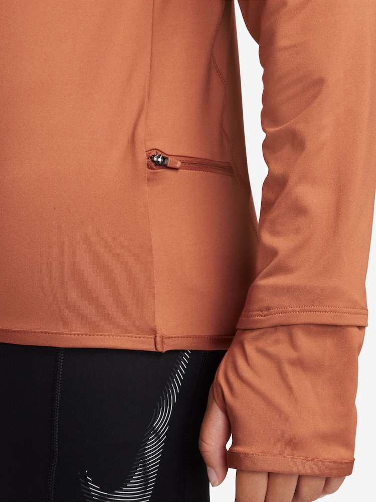 Nike Orange Dri-FIT Swift Element UV Half Zip Running Top - Image 3 of 3