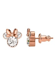 Disney Minnie Mouse Rose gold Silver Plated brass Crystal Earring Studs - Image 3 of 4