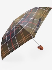 Barbour® Green Mini Tartan Umbrella - Image 1 of 2