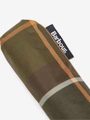 Barbour® Green Mini Tartan Umbrella - Image 2 of 2