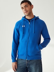 Under Armour Blue UA Rival Fleece FZ Hoodie - Image 1 of 6