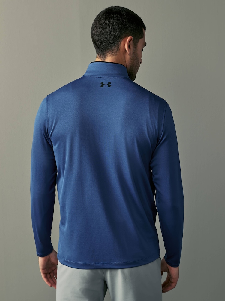 Under Armour Blue Golf MatchPlay Quarter Zip Sweatshirt - Image 2 of 7