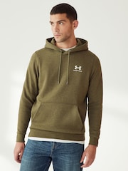 Under Armour Green Essential Fleece Hoodie - Image 1 of 6