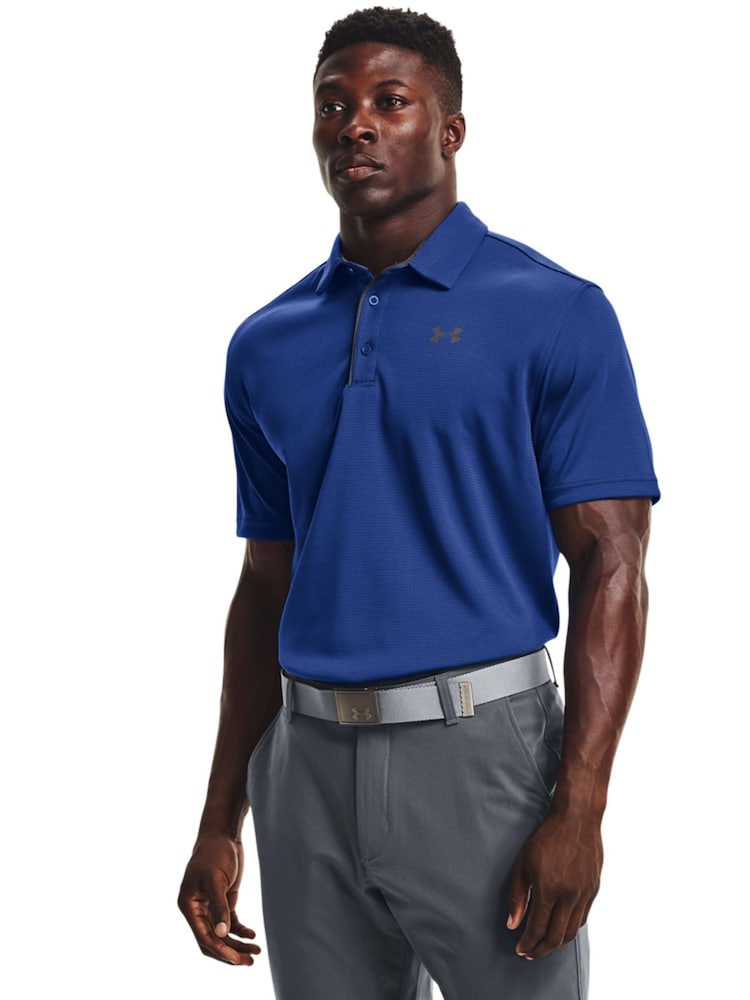 Under Armour Blue Golf Tech Polo Shirt - Image 1 of 6 Under Armour Blue Golf Tech Polo Shirt - Image 1 of 6