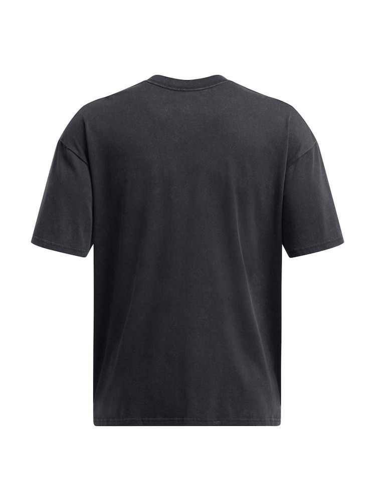 Under Armour Black Logo Wash T-Shirt - Image 4 of 4